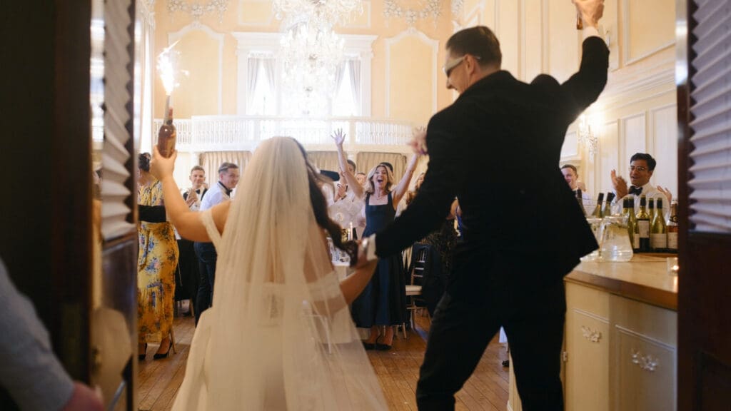 Bride and Groom entrance at assembly house in Norwich